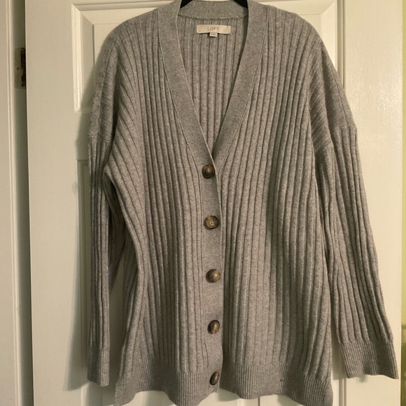 Loft Long Ribbed Cardigan - Picture 1 of 4
